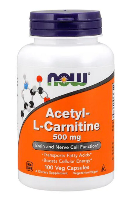 ACETYL L-CARNITINE, 500 MG, NOW Foods - 100 vcaps