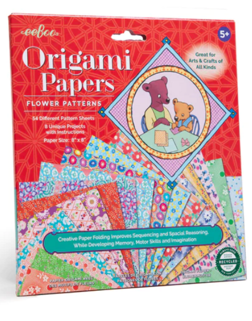 ORIGAMI PAPERS, Flower Patterns, 54 sheets