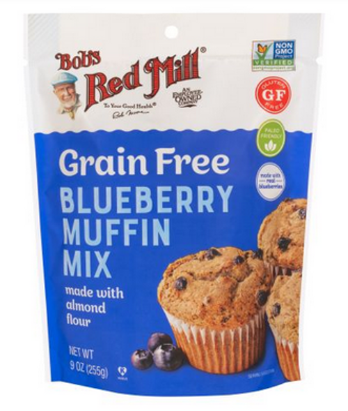 MUFFIN MIX, BLUEBERRY, GRAIN-FREE, Bob's Red Mill - 9 oz