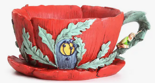 TEA CUP PLANTER, POPPY, Georgetown Home