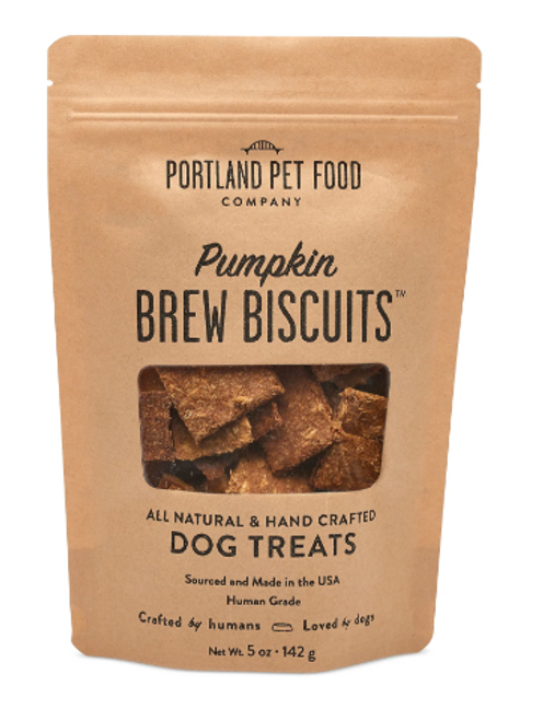 DOG TREAT BISCUITS, Upcycled Pumpkin Brew Biscuits, Portland Pet Food - 5 oz