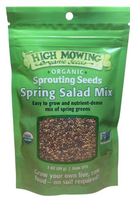 SPROUTING SEEDS, SPRING SALAD MIX 3 OZ
