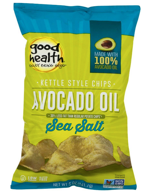 POTATO CHIPS, SEA SALT, AVOCADO OIL, KETTLE STYLE, GOOD HEALTH - 5 OZ