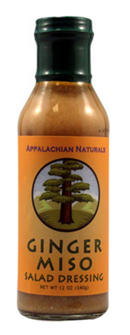 DRESSING, GINGER MISO G/F, Appalachian Naturals - 12 fl oz Glass Bottle