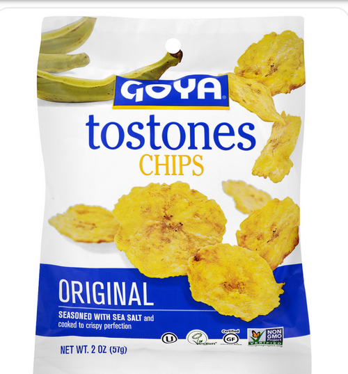 TOSTONES CHIPS, ORIGINAL PLANTAINS, Goya - 2 oz *SALE* Reg. $2.29