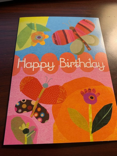 BIRTHDAY CARD, Butterflies and Flowers, eeboo *SALE* Reg. $2.95