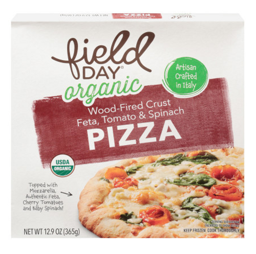 PIZZA, ORGANIC, FETA, TOMATO AND SPINACH, WOOD FIRED CRUST, Field Day - 12.9 oz