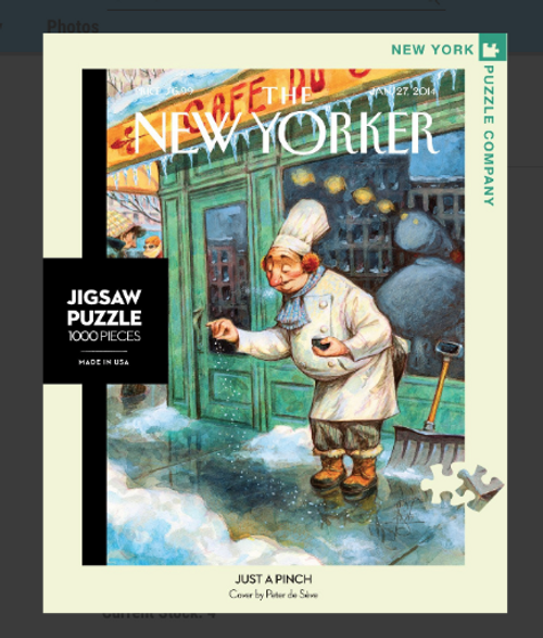 PUZZLE, Just a Pinch New Yorker Cover, NY Puzzle Co. - 1000 pieces