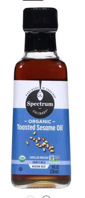 SESAME OIL, TOASTED, Spectrum Naturals - 8 fl oz