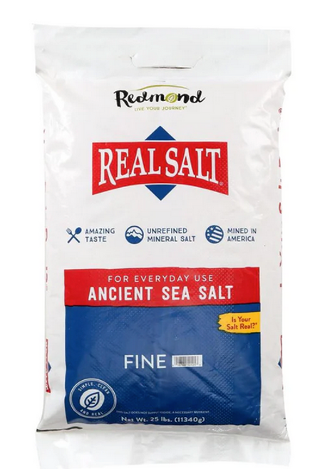 REAL SALT, mineral salt from Utah, Redmond - 25 lb bag