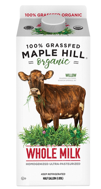 MILK, WHOLE ORGANIC, GRASS FED, Maple Hill Creamery - 64 fl oz