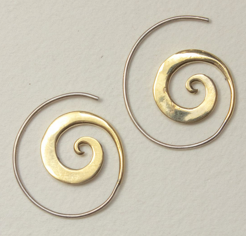 EARRINGS: HELIX, Hypoallergenic Brass, Fair-Trade Lunar Revolution |