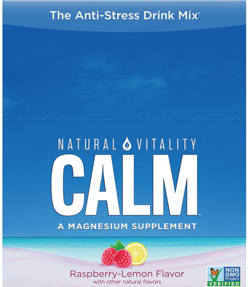 CALM MAGNESIUM SUPPLEMENT, RASPBERRY LEMON, Natural Vitality - 1 packet