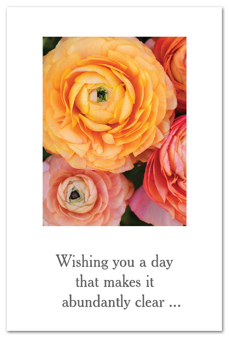 Card, birthday, colorful ranunculus     Cardthartic