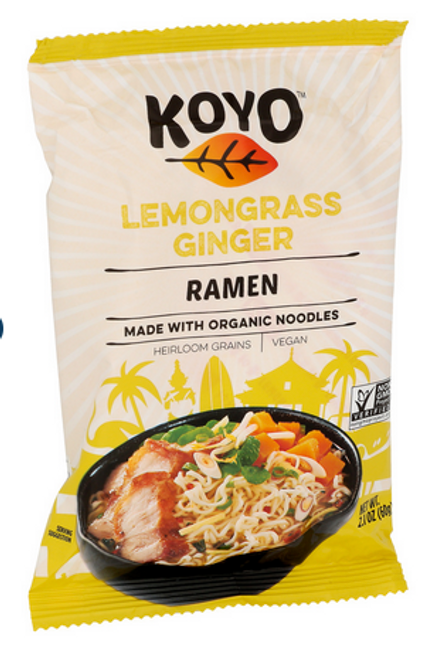 RAMEN, LEMONGRASS GINGER, ORGANIC NOODLES, Koyo, 2.1 oz