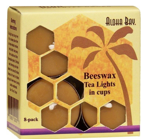 CANDLES, TEA LIGHTS, BEESWAX, Aloha Bay - 12 Pack
