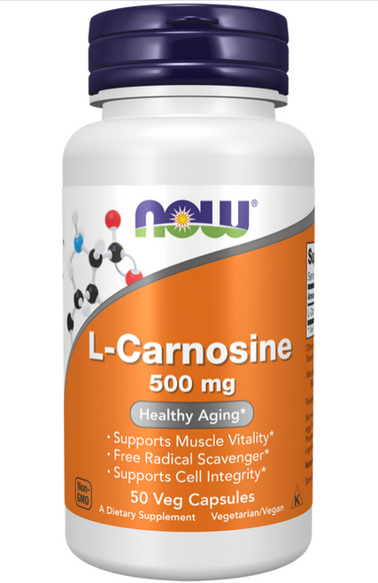 L-CARNOSINE, 500mg, NOW foods, 50 vcaps