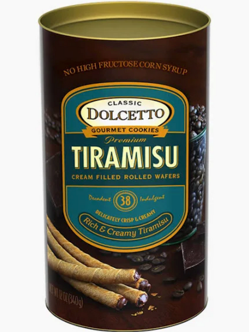 COOKIES, TIRAMISU WAFERS, Dolcetto - 3Oz Tin