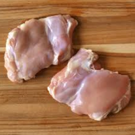 BONELESS SKIN-ON CHICKEN THIGHS, Halal, Non-GMO, Reed Farm - per lb