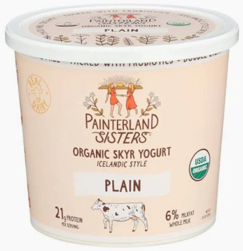SKYR YOGURT, PLAIN, ORGANIC, Painterland Sisters, 24 oz, 6% milkfat