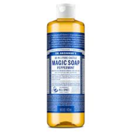 SOAP, CASTILE PEPPERMINT, Dr. Bronner's, 16 fl oz