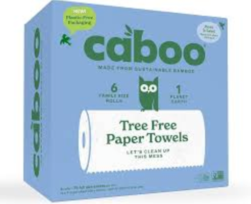 PAPER TOWELS, TREE-FREE, Caboo - 6 Rolls