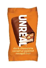 UNREAL DK CHOC CARAMEL PEANUT NOUGAT BARS, 0.67 oz
