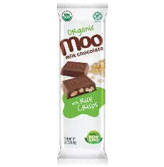 CHOCOLATE with RICE CRISPS, MINIS, Moo Chocolate - 0.7 oz