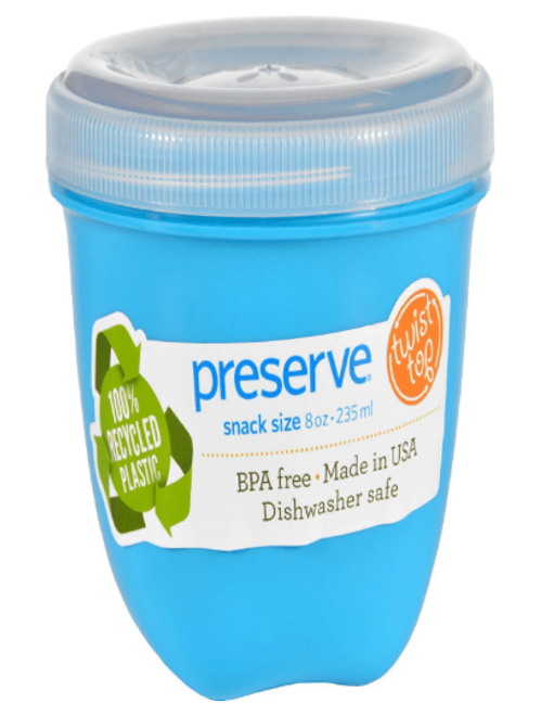 Container, Recycled Blue Plastic, Preserve -  8 OZ