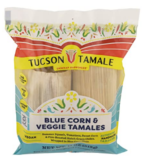 TAMALES, BLUE CORN, VEGGIES, Vegan, 2 pack