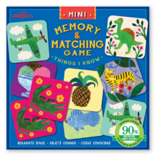 MINI MEMORY GAME, THINGS I KNOW, eeBoo - 18 pairs to match