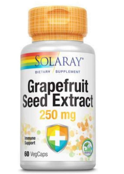 GRAPEFRUIT SEED EXTRACT, 250 mg, Solaray - 60 VCAPS