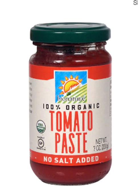 TOMATO PASTE, Organic, Bionaturae, 7 oz Glass Jar