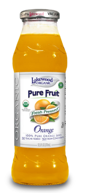 JUICE, ORANGE, Organic, Lakewood - 12.5 OZ Glass Bottle