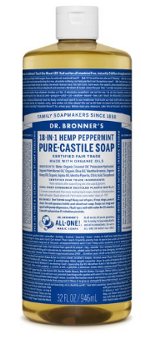 SOAP, CASTILE PEPPERMINT, Dr. Bronner's, 32 fl oz