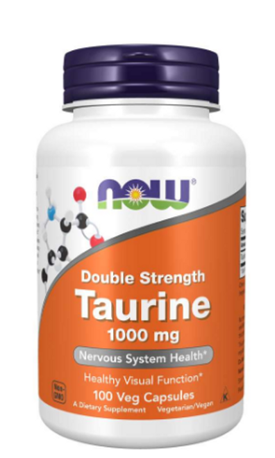 Taurine, Now, 1000 mg, 100 Vcaps