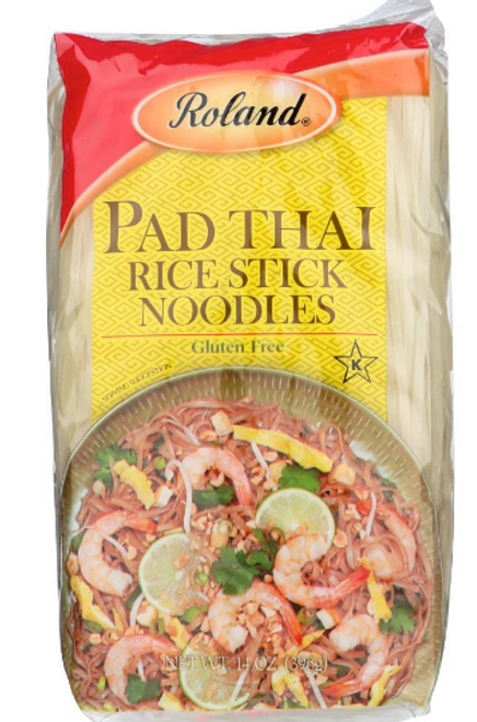 NOODLES, PAD THAI,  Rice Gluten-Free, Roland, 14 OZ