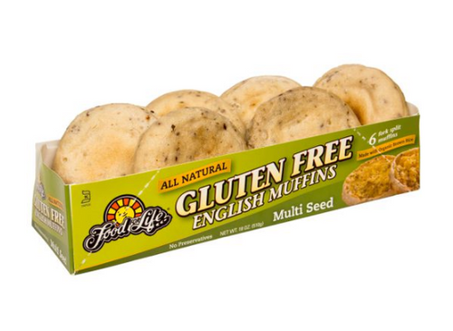 ENGLISH MUFFINS, MULTISEED- Gluten-Free,   Food For Life,   18 oz
