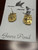 EARRINGS, CATS, GOLD, GOOSE POND |