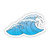 STICKER, Blue Waves Aesthetic, Big Moods - 1 sticker