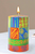 CANDLE, PILLAR, HAND-PAINTED, Shahida Design, Fair-Trade South Africa, Nobunto - 4 inch Pillar in a gift box.