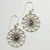 EARRINGS, UNIVERSAL CENTER, GARNET, Fair-Trade Lunar Revolution