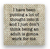 ADULT COASTER, "I have been putting a lot of thought..."