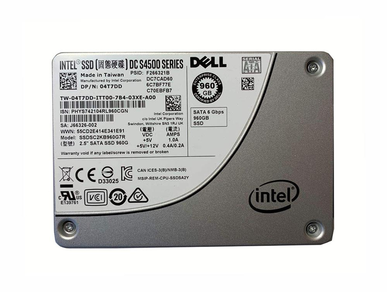 インテル? SSD DC S4500 シリーズ 1.9TB 2.5inch SATA 6 Gb/s 3D1TLC SSDSC2KB019T7 Intel SSD DC S4500 Series (1.9TB, 2.5in SATA 6Gb⁄s, 3D1, TLC