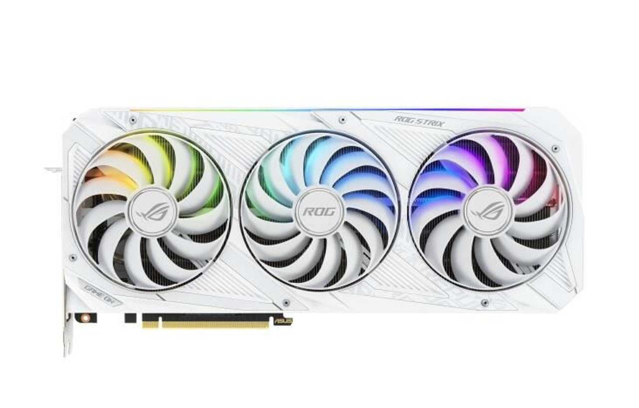 90YV0F96-M0NM00 ASUS ROG-STRIX-RTX3090-O24G-WHITE Nvidia GeForce RTX 3090  24GB GDDR6X 384-Bit 2x HDMI / 3x DisplayPort PCI-Express 4.0 Video Graphics 