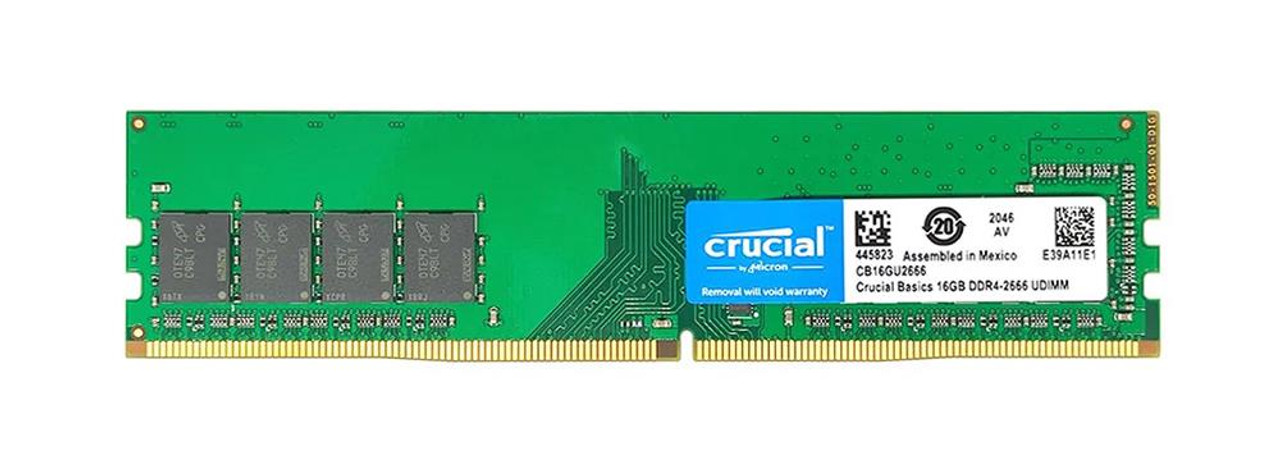 Crucial 16GB PC4-21300 DDR4-2666MHz Non-ECC Unbuffered CL19 288