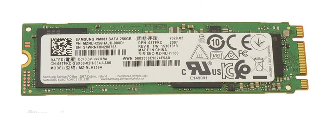 Dell Pm881 256GB SATA SSD Hard Drive M.2 2280 Card 256GB