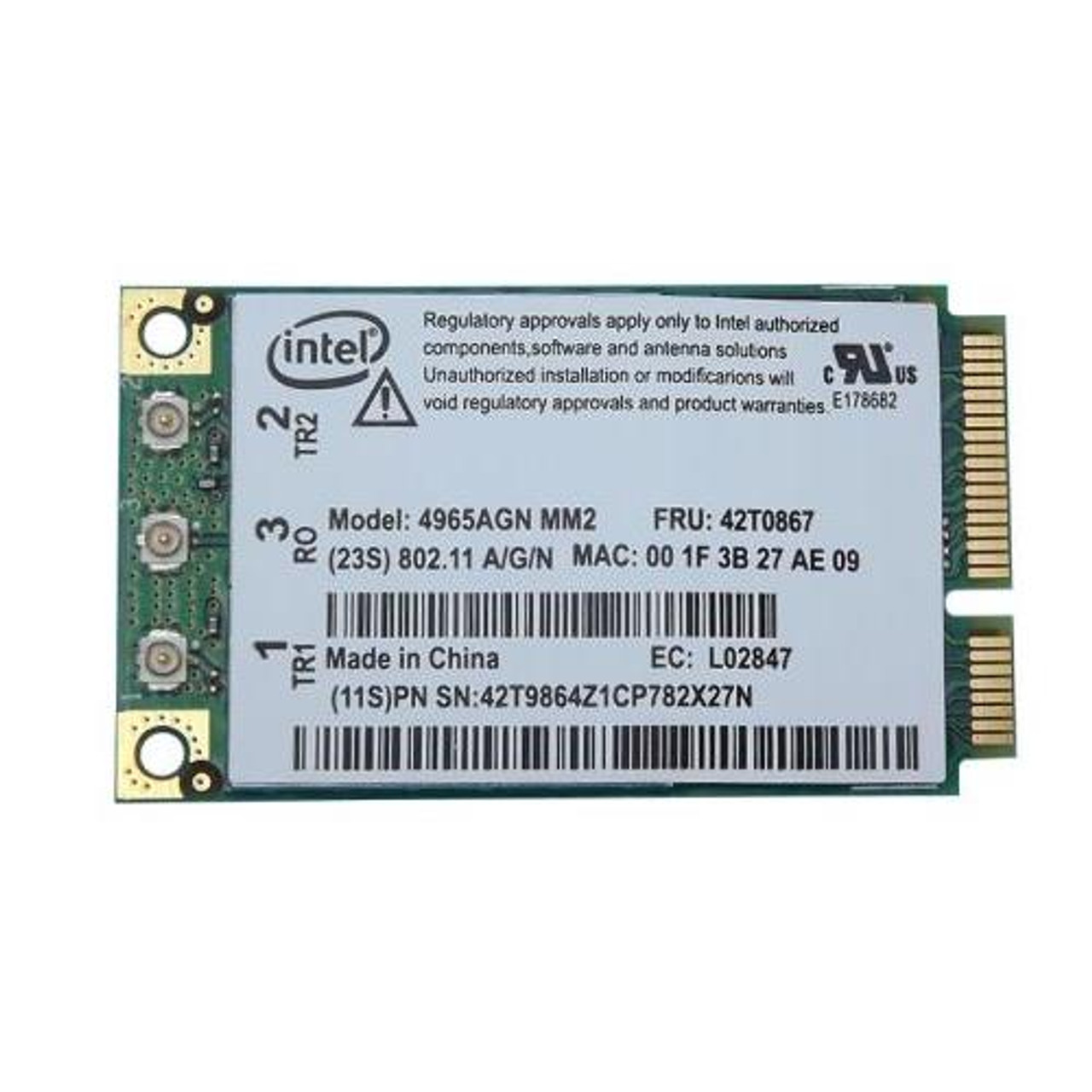42t0867 Ibm Lenovo Wireless Wi Fi Link 4965agn For Thinkpad