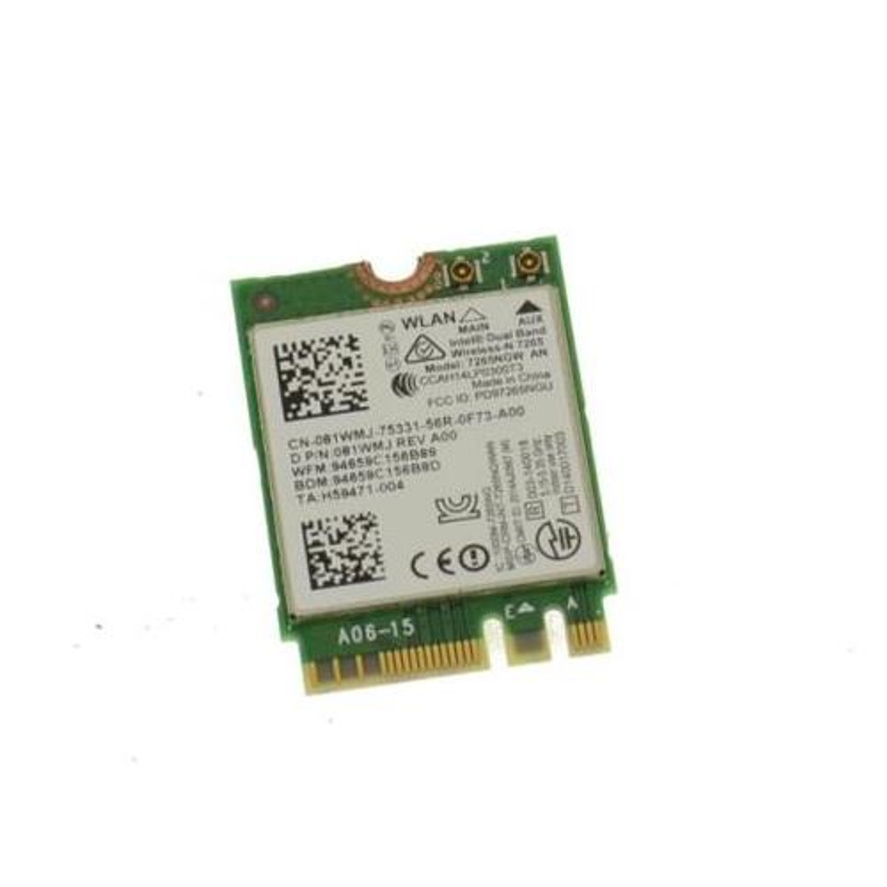 81wmj Dell Wifi Card 7265 M2 802 11ac A B G N Half Height Bluetooth Dual 81wmj Dell Wifi Card 7265 M2 802 11ac A B G N Half Height Bluetooth Dual