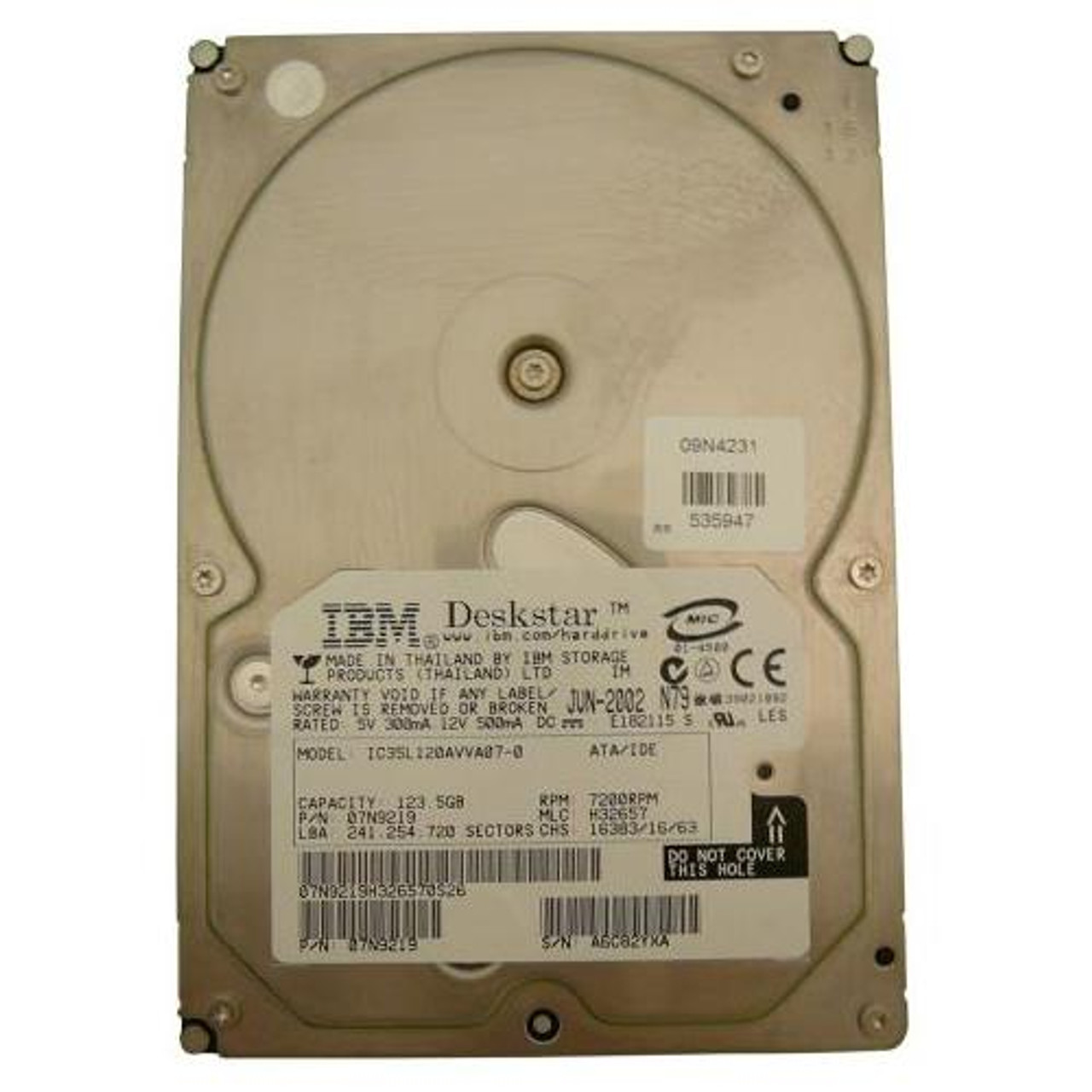 09N4231 IBM ATA-100 120GB Hard Drive